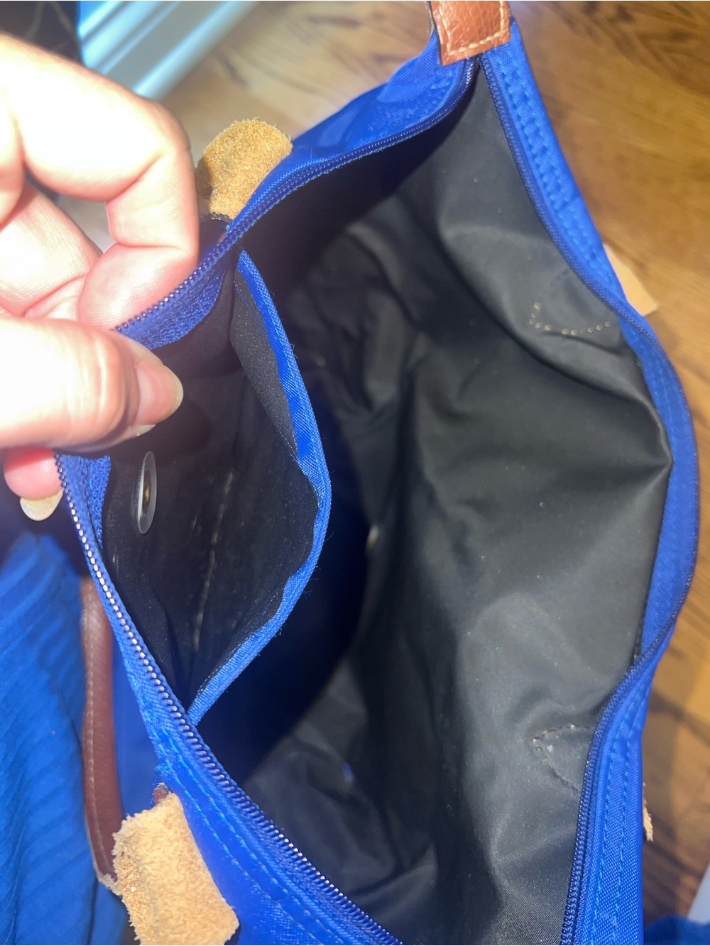 Longchamp Le Pliage Original Shoulder Tote Bag in Blue - Picture 7 of 11